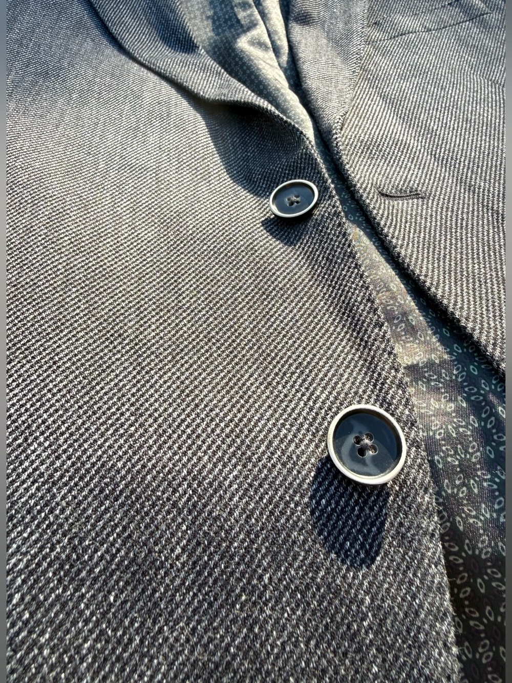 Joseph Abboud Blazer 44 Regular Mens Gray Cotton Tessuti di Sondrio Slim Fit JOE
